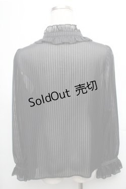 画像2: axes femme kawaii / ストライプシフォンブラウス  黒 S-26-01-26-028-AX-BL-HR-ZS