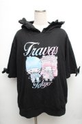 TRAVAS TOKYO / Little Twin Stars×Dolly Mixフリルパーカー  黒 S-26-01-26-029-PU-TO-AS-ZS