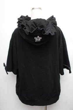 画像2: TRAVAS TOKYO / Little Twin Stars×Dolly Mixフリルパーカー  黒 S-26-01-26-029-PU-TO-AS-ZS