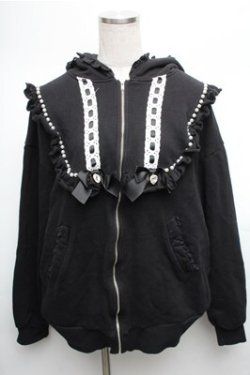 画像1: Ank Rouge / プリンセスうさちゃんパーカー  黒 S-26-01-26-030-CA-TO-AS-ZS