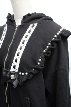 画像3: Ank Rouge / プリンセスうさちゃんパーカー  黒 S-26-01-26-030-CA-TO-AS-ZS