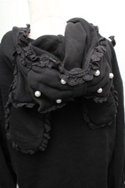 画像4: Ank Rouge / プリンセスうさちゃんパーカー  黒 S-26-01-26-030-CA-TO-AS-ZS