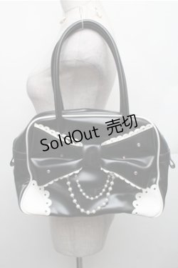 画像1: Angelic Pretty / 宝石リボンボストンバッグ  黒 S-26-01-27-033-AP-BG-TE-ZS