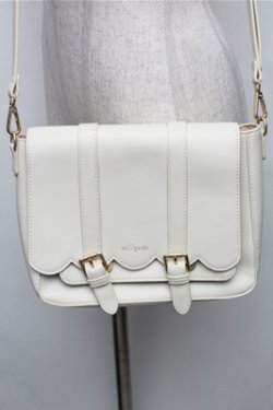 画像1: m petit by misako / スカラップショルダーバッグ  オフ S-26-01-27-034-LO-BG-AS-ZS