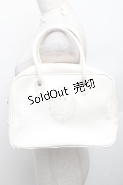 画像1: metamorphose / スワン刺繍ハンドバッグ  白 S-26-01-27-037-ME-BG-AS-ZS