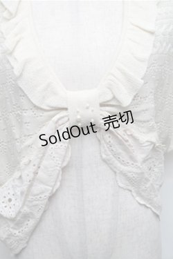 画像3: axes femme / リボンデザインボレロ M 生成り S-26-01-27-040-AX-TO-TE-ZS