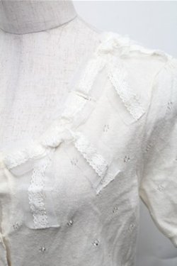 画像3: axes femme / リボンデザインボレロ M 生成り S-26-01-27-041-AX-TO-TE-ZS