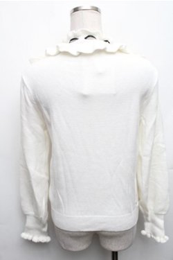 画像2: axes femme / ヨークフリルニット F 白 S-26-01-27-043-AX-TO-TE-ZS