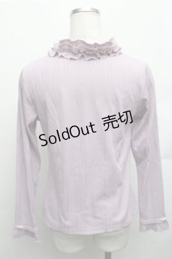 画像2: axes femme / ボトルネックリブニットプルオーバー M パープル S-26-01-27-049-AX-TO-TE-ZS