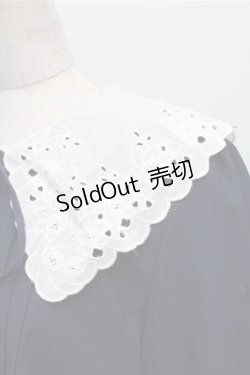 画像3: axes femme / 刺繍入りビッグカラーブラウス M ネイビー S-26-01-27-053-AX-BL-TE-ZS