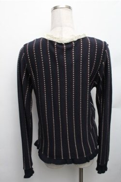 画像2: axes femme / 重ね着風ニット M ネイビー S-26-01-27-054-AX-TO-TE-ZS