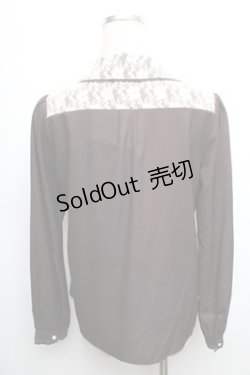 画像2: axes femme / レース襟刺繍ブラウス M ブラウン S-26-01-27-057-AX-BL-TE-ZS