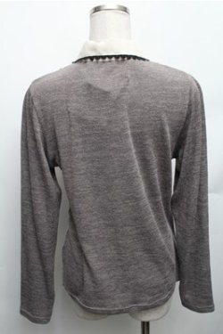 画像2: axes femme / ブロッキングプルオーバー M グレー S-26-01-27-058-AX-TO-TE-ZS