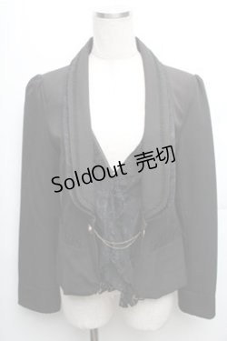 画像1: axes femme / ベストレイヤードジャケット M 黒 S-26-01-27-060-AX-JA-TE-ZS