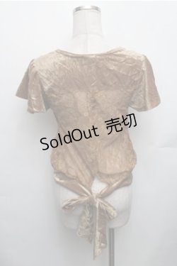 画像2: axes femme / ベロアカットソー  からし S-26-01-27-061-AX-TO-AS-ZS