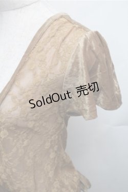 画像3: axes femme / ベロアカットソー  からし S-26-01-27-061-AX-TO-AS-ZS