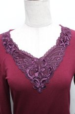 画像3: axes femme / 切替ワンピース  ワイン S-26-01-27-064-AX-TO-AS-ZS (3)