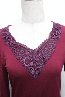 画像3: axes femme / 切替ワンピース  ワイン S-26-01-27-064-AX-TO-AS-ZS