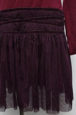 画像4: axes femme / 切替ワンピース  ワイン S-26-01-27-064-AX-TO-AS-ZS