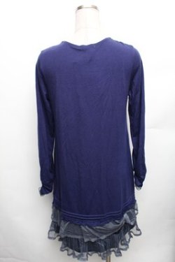 画像2: axes femme / カットワンピース  青 S-26-01-27-065-AX-OP-AS-ZS