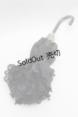 画像1: BABY,THE STARS SHINE BRIGHT / BABYフリル折りたたみ傘  黒 S-26-01-27-010-BA-ZA-AS-ZS