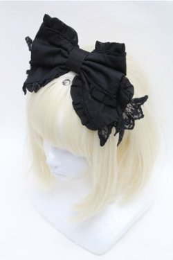 画像1: Angelic Pretty / お嬢様のパーティカチューシャ  黒 S-26-01-27-016-AP-AC-AS-ZS