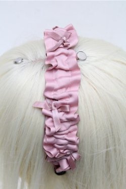 画像3: m petit by misako / ギャザーリボンカチューシャ  ピンク S-26-01-27-019-LO-AC-TE-ZS