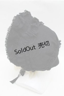 画像3: metamorphose / 総レースボンネット  黒 S-26-01-27-024-ME-AC-AS-ZS