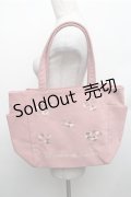 Maison de FLEUR / コスモス刺繍サイドポケットMトート  ダークピンク S-26-01-27-028-LO-BG-AS-ZS