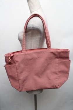 画像2: Maison de FLEUR / コスモス刺繍サイドポケットMトート  ダークピンク S-26-01-27-028-LO-BG-AS-ZS