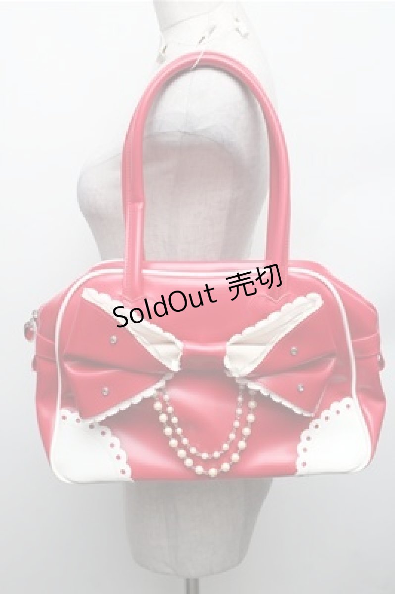 画像1: Angelic Pretty / 宝石リボンボストンバッグ  赤 S-26-01-27-032-AP-BG-AS-ZS (1)