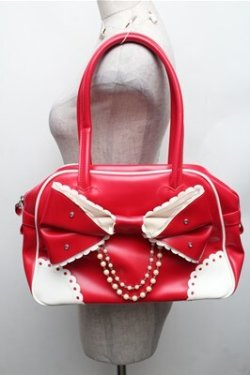 画像1: Angelic Pretty / 宝石リボンボストンバッグ  赤 S-26-01-27-032-AP-BG-AS-ZS