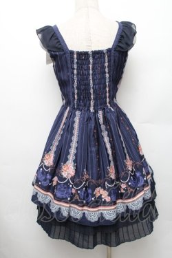 画像2: axes femme / ストライプパリメルヘン柄ワンピース M ネイビー S-26-01-28-030-AX-OP-TE-ZS