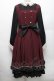 画像1: With Puji / 星ボタン切替ワンピース  ワイン×黒 S-26-01-28-032-EL-OP-TE-ZS (1)