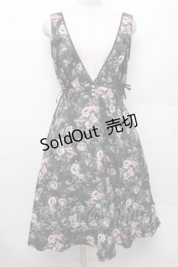 画像1: axes femme / 花柄ジャンドレ M 黒 S-26-01-28-033-AX-OP-TE-ZS