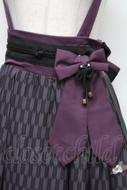 画像3: Amavel / お月見うさぎの和風スカート  黒 S-26-01-28-035-CA-SK-HR-ZS