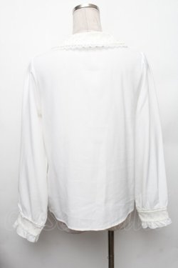 画像2: Dear My Love / キラキラビジューレースリボンブラウス L 白 S-26-01-28-004-EL-BL-TE-ZS