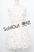 LOLITA / ローズ柄ノースリーブシフォンワンピース  キナリ S-26-01-28-038-LO-TO-HR-ZS