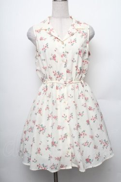 画像1: LOLITA / ローズ柄ノースリーブシフォンワンピース  キナリ S-26-01-28-038-LO-TO-HR-ZS