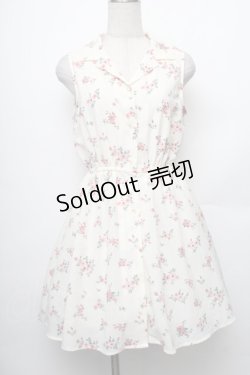 画像1: LOLITA / ローズ柄ノースリーブシフォンワンピース  キナリ S-26-01-28-038-LO-TO-HR-ZS