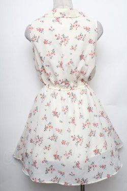 画像2: LOLITA / ローズ柄ノースリーブシフォンワンピース  キナリ S-26-01-28-038-LO-TO-HR-ZS
