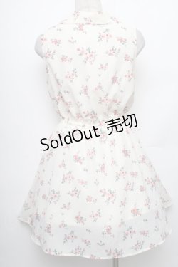 画像2: LOLITA / ローズ柄ノースリーブシフォンワンピース  キナリ S-26-01-28-038-LO-TO-HR-ZS