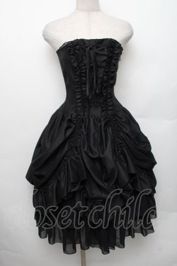 画像1: ATELIER PIERROT / コルセットドレス  黒 S-26-01-28-040-EL-OP-HR-ZS