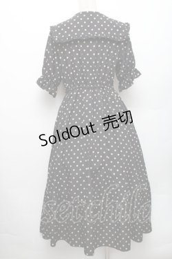 画像2: m petit by misako / 梨地水玉半袖ワンピース L 黒 S-26-01-28-041-LO-OP-TE-ZS