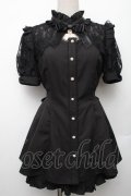 Secret Honey / 袖レース＆ボレロ風半袖セットアップ  黒 S-26-01-28-042-CA-OP-HR-ZS