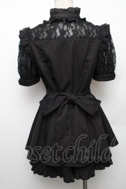 画像2: Secret Honey / 袖レース＆ボレロ風半袖セットアップ  黒 S-26-01-28-042-CA-OP-HR-ZS