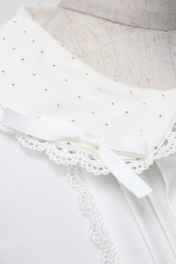 画像4: Dear My Love / キラキラビジューレースリボンブラウス L 白 S-26-01-28-004-EL-BL-TE-ZS