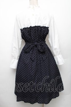 画像2: LOLITA / ドット切替ワンピース  白ｘ紺 S-26-01-28-043-LO-OP-HR-ZS