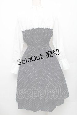 画像2: LOLITA / ドット切替ワンピース  白ｘ紺 S-26-01-28-043-LO-OP-HR-ZS