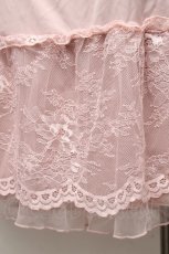 画像3: axes femme / 繊細レースミディ丈ペチスカート M ピンク S-26-01-28-047-AX-SK-TE-ZS (3)